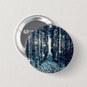 Magical Forest Aquamarin Gray Elegante Button (Vorne & Hinten)