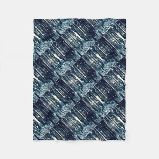 Magical Forest Aquamarin Gray Elegante Fleecedecke (Vorderseite)