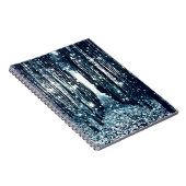 Magical Forest Aquamarin Gray Elegante Notizblock (Rechte Seite)