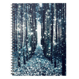Magical Forest Aquamarin Gray Elegante Notizblock