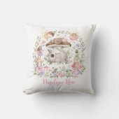 Magical Forest Fairy Floral Pilz Kinderzimmer Kissen (Vorderseite)