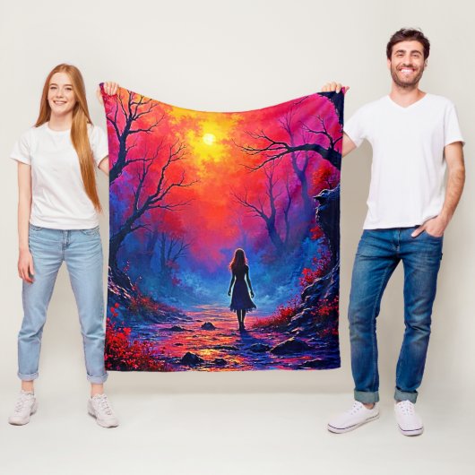 Magical Forest Girls Solitude Design Fleecedecke (Beispiel)
