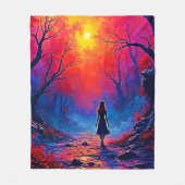 Magical Forest Girls Solitude Design Fleecedecke (Vorderseite)