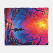 Magical Forest Girls Solitude Design Fleecedecke (Vorderseite (Horizontal))