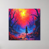 Magical Forest Girls Solitude Design Leinwanddruck (Vorderseite)