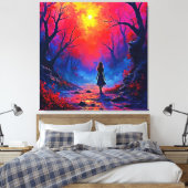 Magical Forest Girls Solitude Design Leinwanddruck (Insitu (Schlafzimmer))