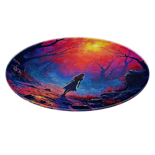 Magical Forest Girls Solitude Design Schneidebrett (Ecke)