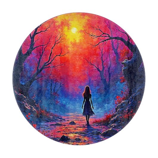 Magical Forest Girls Solitude Design Schneidebrett (Vorderseite)