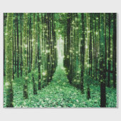 Magical Forest Green Mystery Geschenkpapier (Flach)