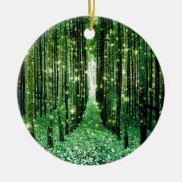 Magical Forest Green Mystery Keramik Ornament