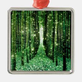 Magical Forest Green Mystery Silbernes Ornament