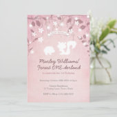 Magical Forest ONEderland Girl 1. Geburtstag Einladung (Stehend Vorderseite)