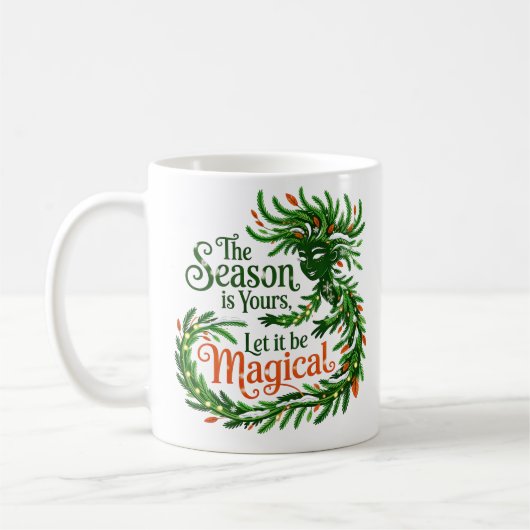 Magical Forest Queen Cozy Christmas Drinkware gift Kaffeetasse (Links)