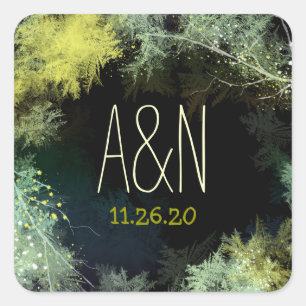 Magical Forest Wedgram Quadratischer Aufkleber