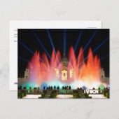 Magical fountain, Barcelona, Spain Postkarte (Vorne/Hinten)