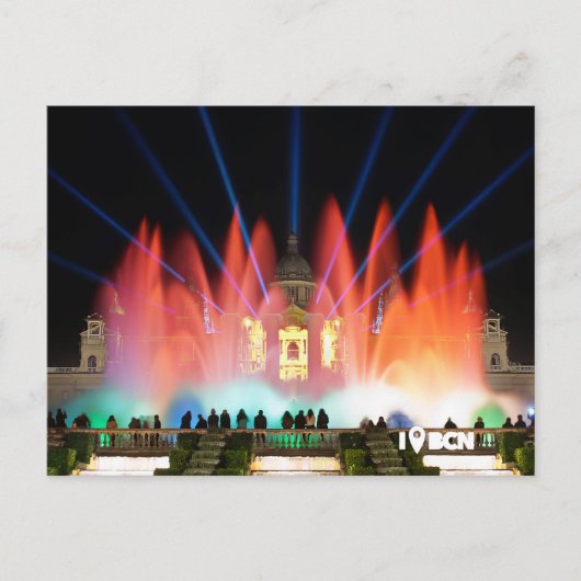 Magical fountain, Barcelona, Spain Postkarte (Vorderseite)