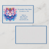 Magical Fox Fantasy Animal Colorime Visitenkarte (Vorne/Hinten)