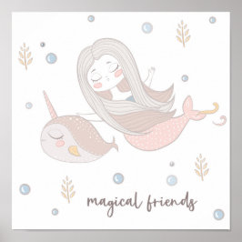 Magical Friends Mermaid Poster