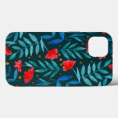 Magical garden - dark teal and red case (Rückseite (Horizontal))