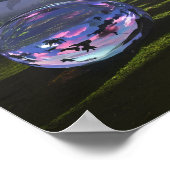 Magical Garden of Giant Luminous Flowers Poster (Ecke)