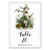 Magical Garden Wedding Burgundy Green Tischnummer (Rückseite)