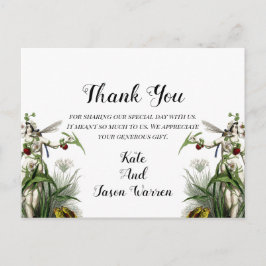 Magical Garden Wedding Vielen Dank Postkarte