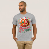 Magical Gingerbread Man Face Cozy Christmas candy T-Shirt (Vorne ganz)