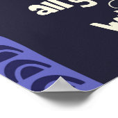 Magical Giraffe Folk Art Poster (Ecke)