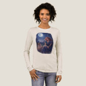 Magical Girl and Kitten - Starry Night Dream Cat Tri-Blend Shirt (Volle Vorderseite)