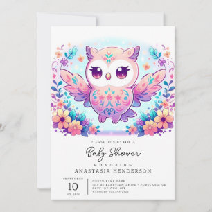 Magical Girl Owl Babydusche Einladung