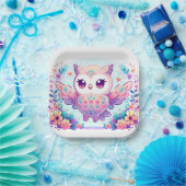 Magical Girl Owl Babydusche Pappteller (Party)