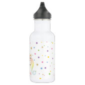Magical Girly Unicorn & Stars Personalisiert Edelstahlflasche (Rechts)