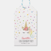 Magical Girly Unicorn & Stars Personalisiert Geschenkanhänger (Vorderseite)