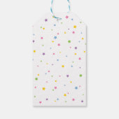 Magical Girly Unicorn & Stars Personalisiert Geschenkanhänger (Rückseite)