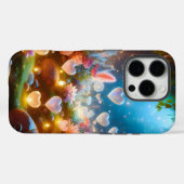Magical Glowing Flowers Heart Garden Case-Mate iPhone Hülle (Rückseite (Horizontal))