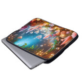 Magical Glowing Flowers Heart Garden Laptopschutzhülle (Vorne Knopf)