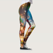 Magical Glowing Flowers Heart Garden  Leggings (Rechts)
