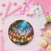 Magical Glowing Flowers Heart Garden  Pappteller (Party)