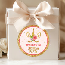 Magical Gold Glitzer Einhorn-Gesicht Geburtstagspa