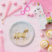Magical Gold Unicorn Pappteller (Party)