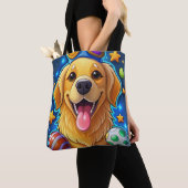 Magical Golden Retriever Puppy with Stars Tasche (Von Nahem)