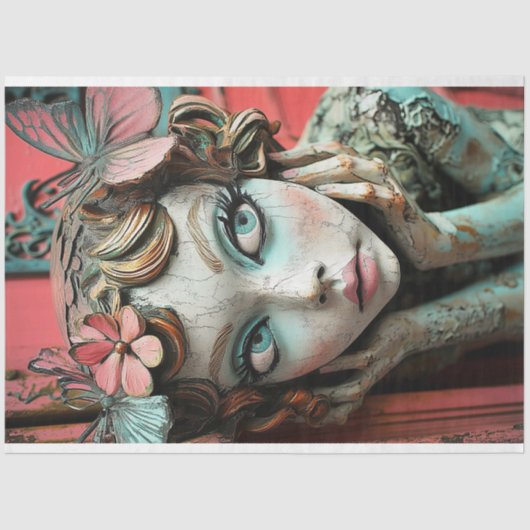 Magical Gothic Paris Gargoyle Decoupage Seidenpapier (Vorderseite)