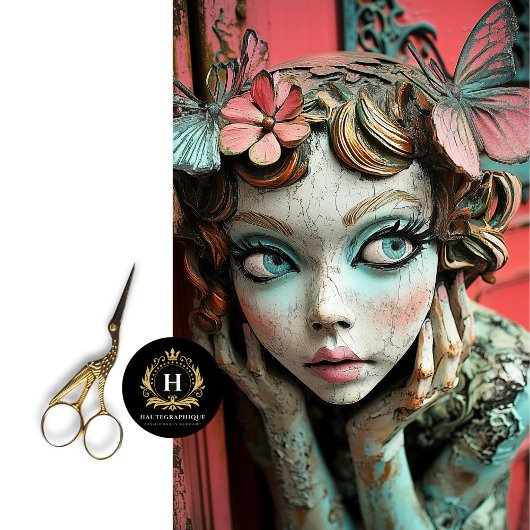 Magical Gothic Paris Gargoyle Decoupage Seidenpapier