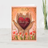 Magical Hands holding Heart thank you card Karte (Vorderseite)