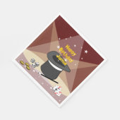 Magical Happy Birthday Name Red Serviette (Ecke)