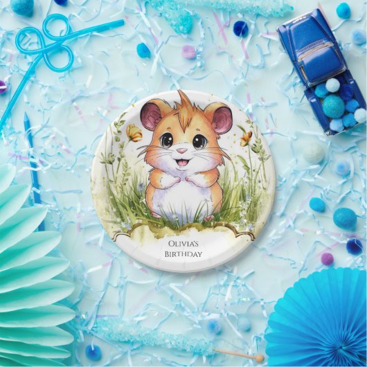 Magical Happy Hamster Birthday Pappteller (Party)