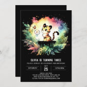 Magical Happy Tiger Birthday Einladung (Vorne/Hinten)