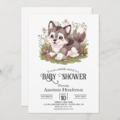 Magical Happy Wolf Baby Shower Einladung (Vorne/Hinten)