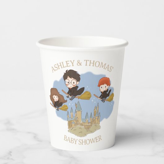 Magical Harry Potter and Hogwarts Baby Shower Pappbecher (Rückseite)