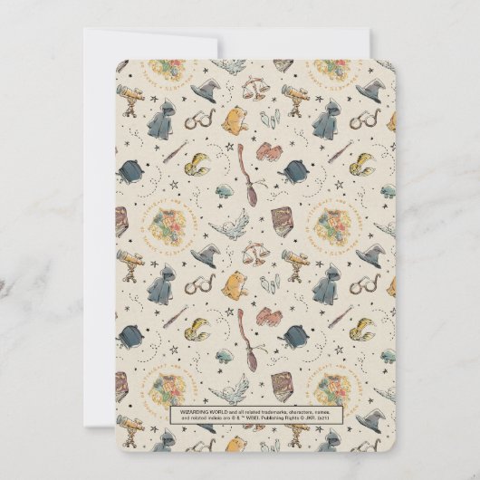 Magical Harry Potter Geburtsankündigung Einladung (Rückseite)